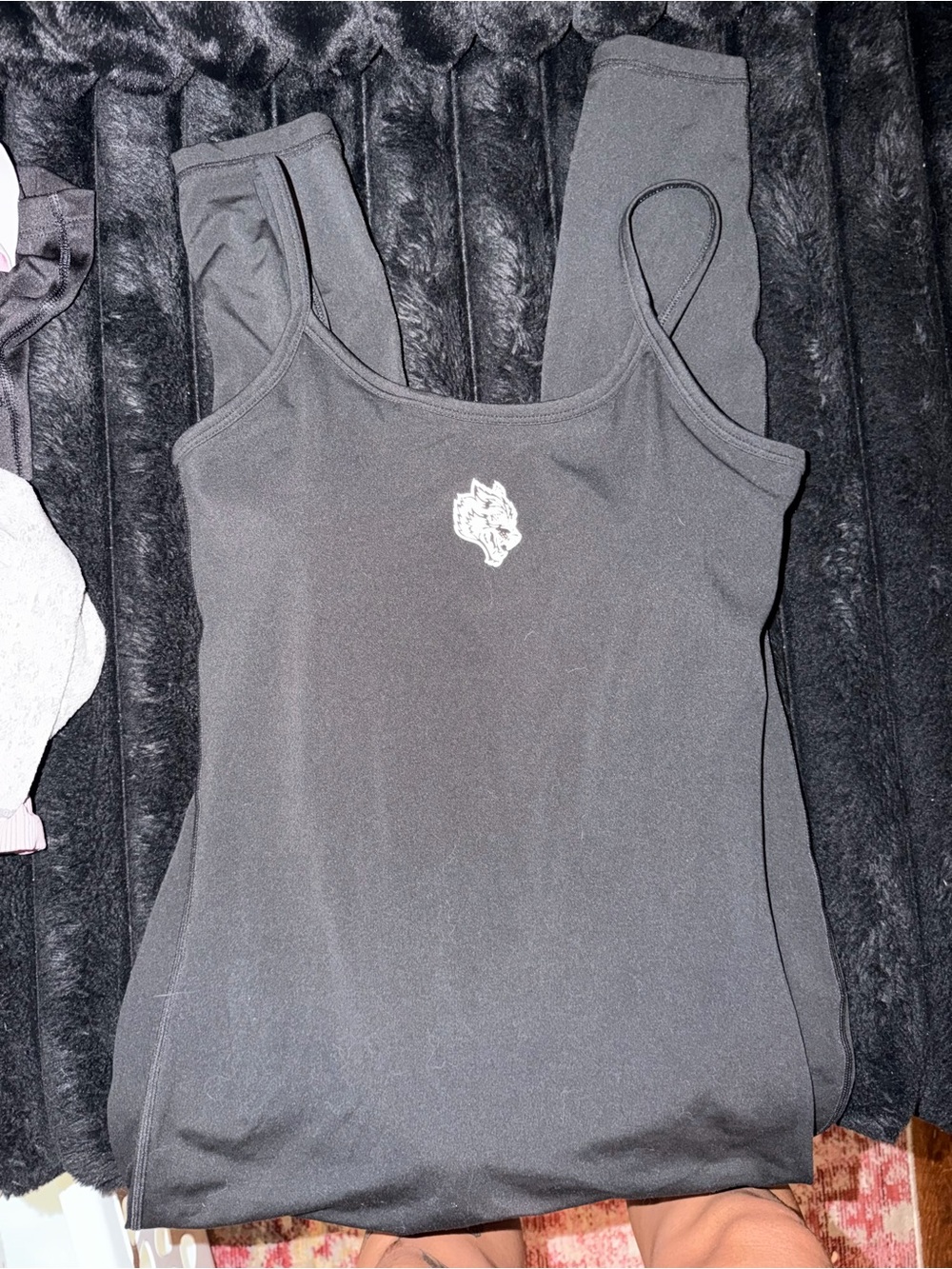 Darc Sport Black Spaghetti Strap Jumpsuit with White Emblem